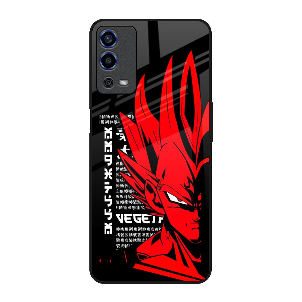 Red Vegeta Oppo A55 Glass Back Cover Online