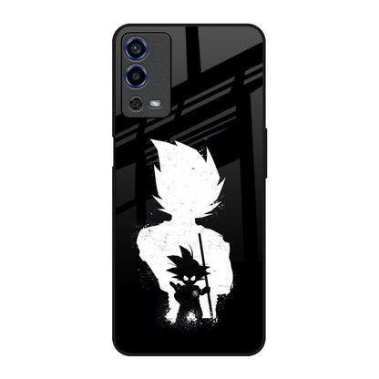 Monochrome Goku Oppo A55 Glass Back Cover Online