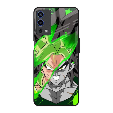 Anime Green Splash Oppo A55 Glass Back Cover Online