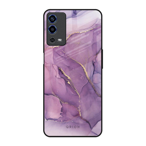 Purple Gold Marble Oppo A55 Glass Back Cover Online