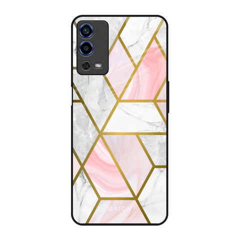 Geometrical Marble Oppo A55 Glass Back Cover Online