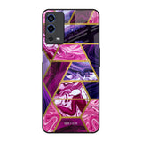 Electroplated Geometric Marble Oppo A55 Glass Back Cover Online
