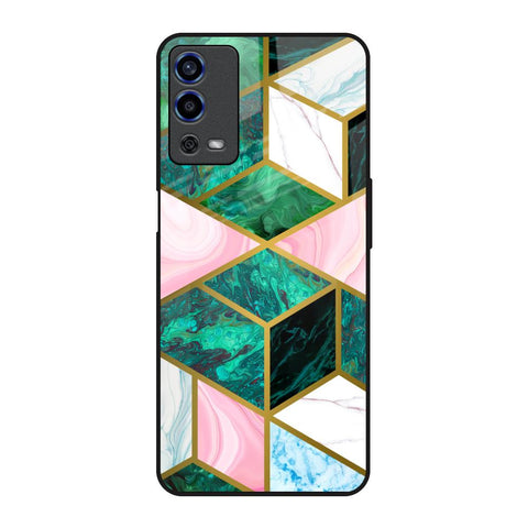 Seamless Green Marble Oppo A55 Glass Back Cover Online