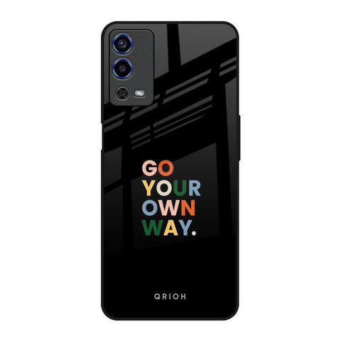 Go Your Own Way Oppo A55 Glass Back Cover Online