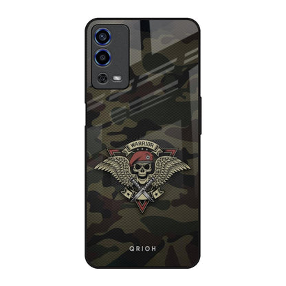 Army Warrior Oppo A55 Glass Back Cover Online