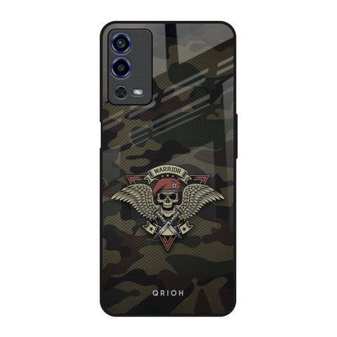 Army Warrior Oppo A55 Glass Back Cover Online