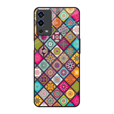 Multicolor Mandala Oppo A55 Glass Back Cover Online