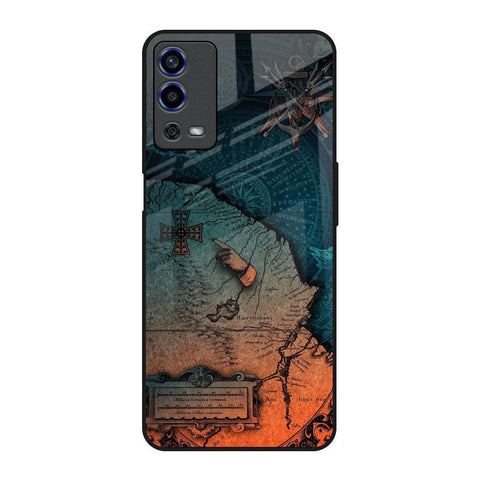 Geographical Map Oppo A55 Glass Back Cover Online
