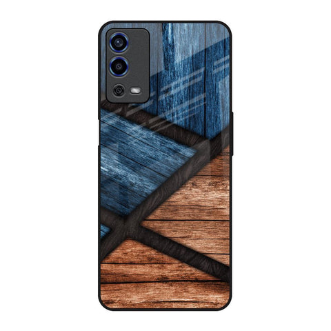 Wooden Tiles Oppo A55 Glass Back Cover Online