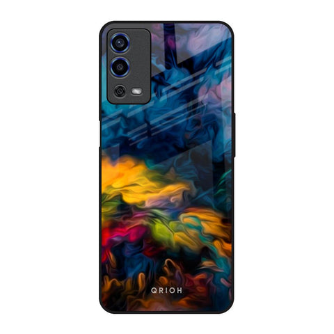 Multicolor Oil Painting Oppo A55 Glass Back Cover Online