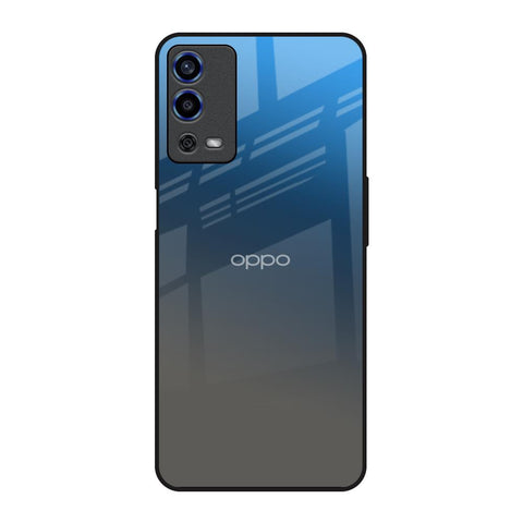 Blue Grey Ombre Oppo A55 Glass Back Cover Online