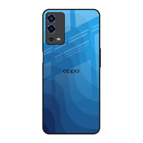 Blue Wave Abstract Oppo A55 Glass Back Cover Online