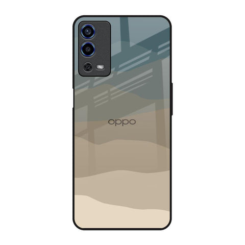 Abstract Mountain Pattern Oppo A55 Glass Back Cover Online
