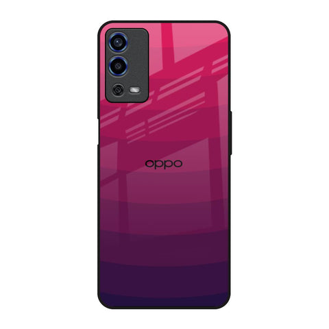 Wavy Pink Pattern Oppo A55 Glass Back Cover Online