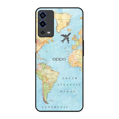 Fly Around The World Oppo A55 Glass Back Cover Online
