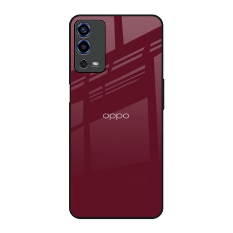 Classic Burgundy Oppo A55 Glass Back Cover Online