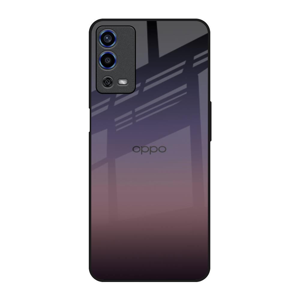 Grey Ombre Oppo A55 Glass Back Cover Online