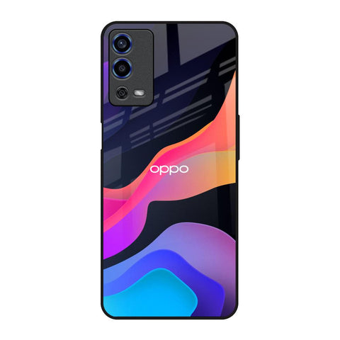 Colorful Fluid Oppo A55 Glass Back Cover Online