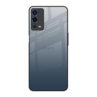 Smokey Grey Color Oppo A55 Glass Back Cover Online
