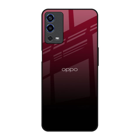 Wine Red Oppo A55 Glass Back Cover Online