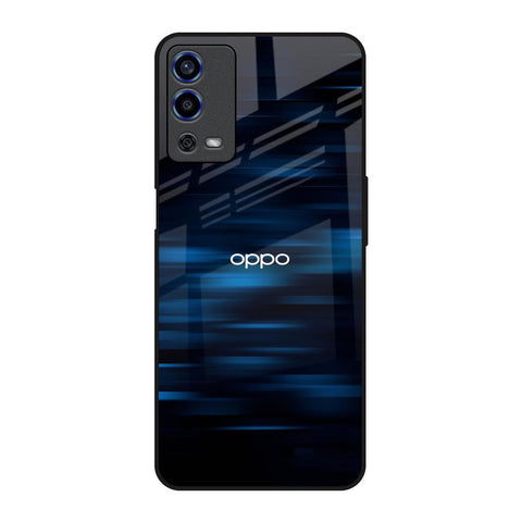 Blue Rough Abstract Oppo A55 Glass Back Cover Online
