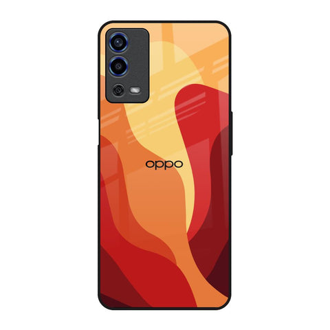 Magma Color Pattern Oppo A55 Glass Back Cover Online