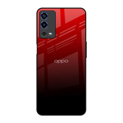 Maroon Faded Oppo A55 Glass Back Cover Online