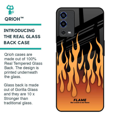 Fire Flame Glass Case for Oppo A55