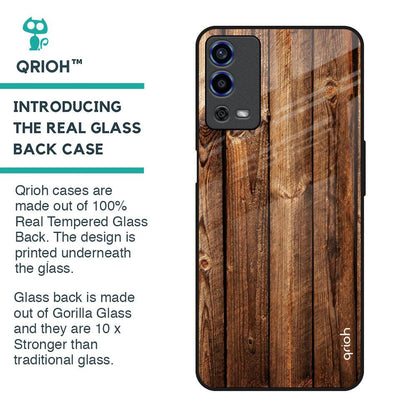 Timber Printed Glass Case for Oppo A55