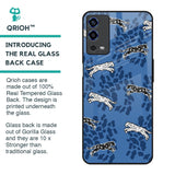 Blue Cheetah Glass Case for Oppo A55