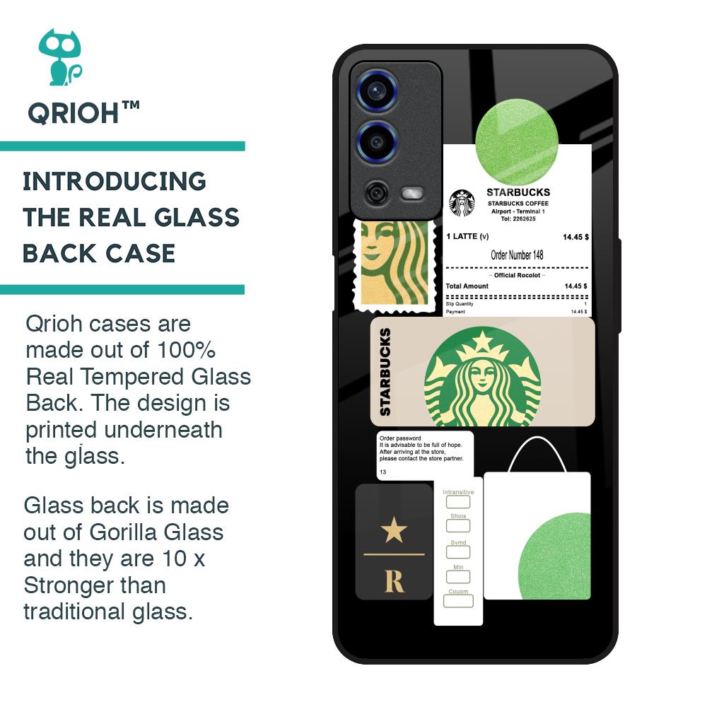 Coffee Latte Glass Case for Oppo A55