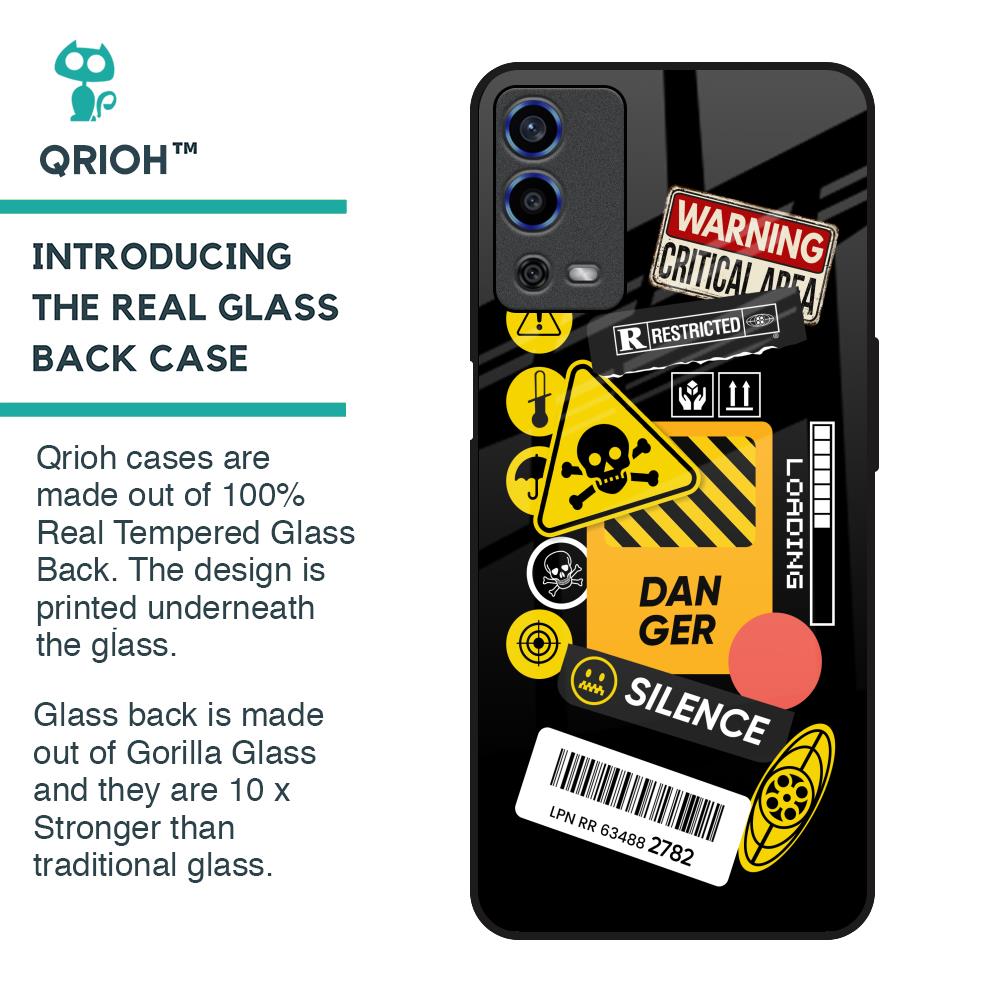 Danger Signs Glass Case for Oppo A55