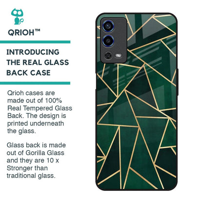 Abstract Green Glass Case For Oppo A55