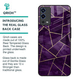 Geometric Purple Glass Case For Oppo A55