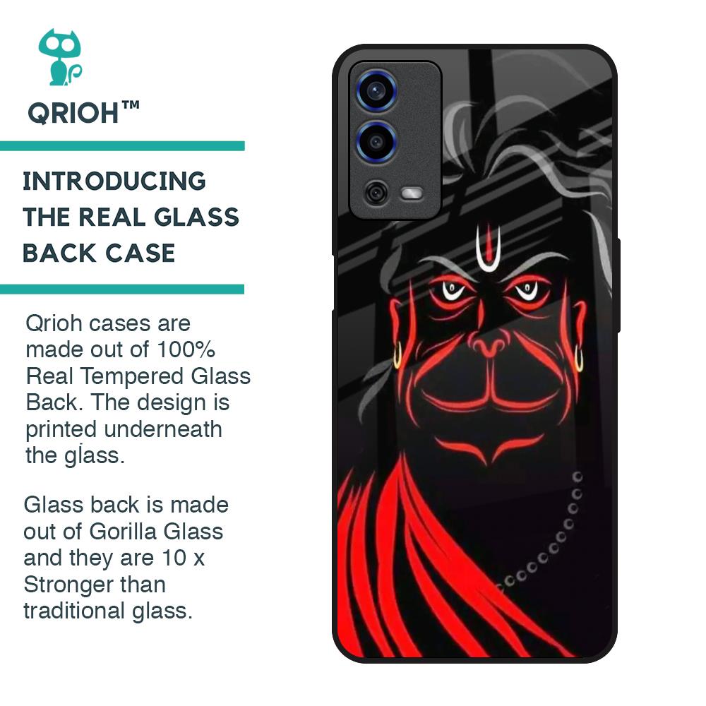 Lord Hanuman Glass Case For Oppo A55