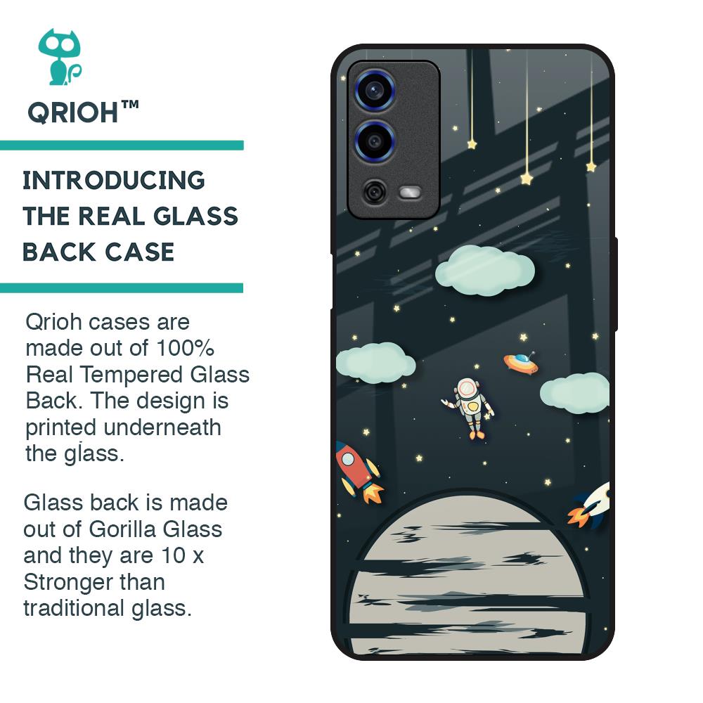 Astronaut Dream Glass Case For Oppo A55