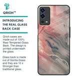 Pink And Grey Marble Glass Case For Oppo A55