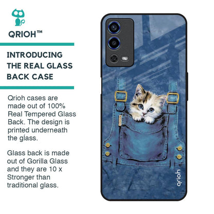 Kitty In Pocket Glass Case For Oppo A55