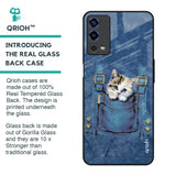 Kitty In Pocket Glass Case For Oppo A55