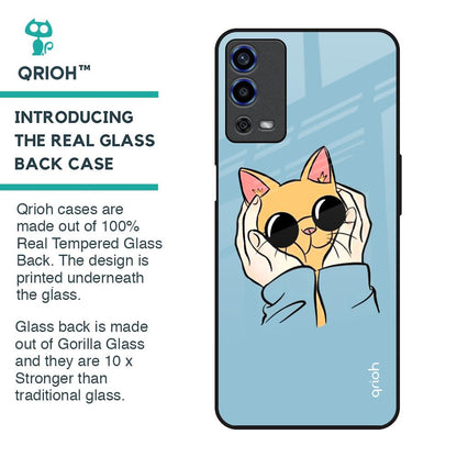 Adorable Cute Kitty Glass Case For Oppo A55