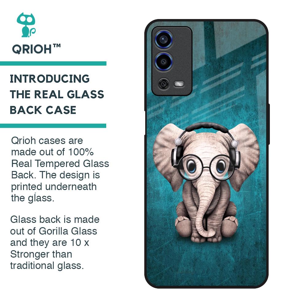 Adorable Baby Elephant Glass Case For Oppo A55