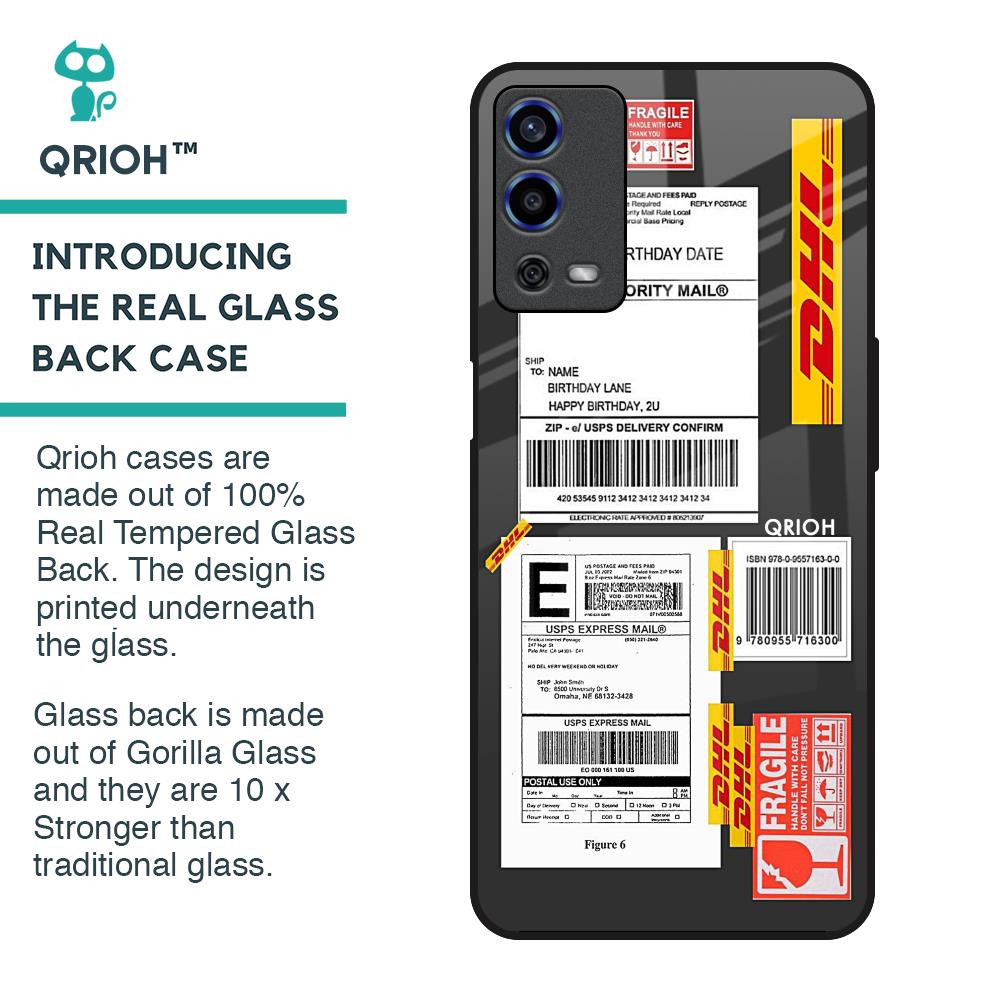 Cool Barcode Label Glass Case For Oppo A55