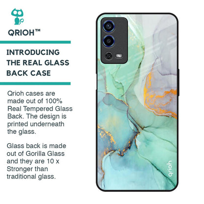 Green Marble Glass Case for Oppo A55