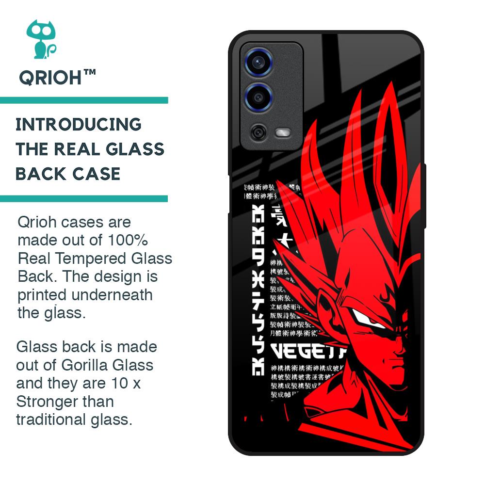 Red Vegeta Glass Case for Oppo A55
