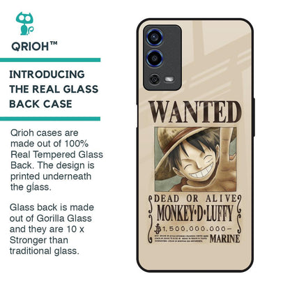 Luffy Wanted Glass Case for Oppo A55
