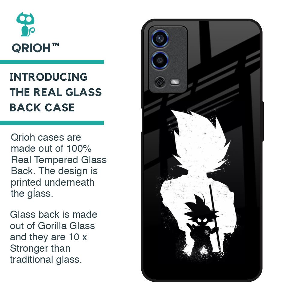 Monochrome Goku Glass Case for Oppo A55