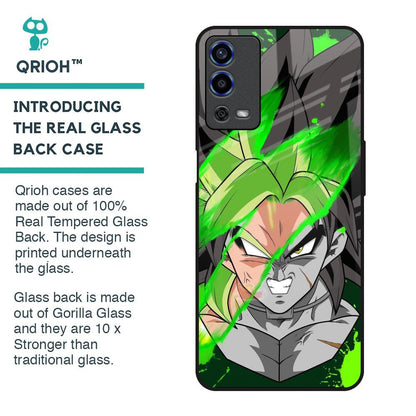 Anime Green Splash Glass Case for Oppo A55
