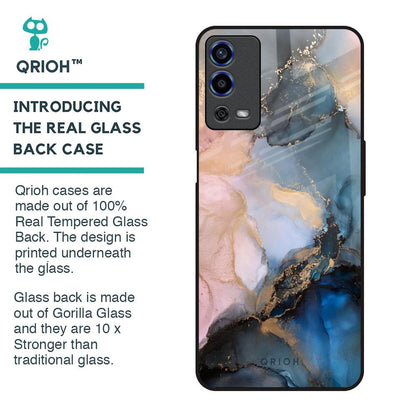 Marble Ink Abstract Glass Case for Oppo A55