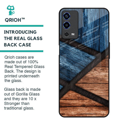 Wooden Tiles Glass Case for Oppo A55