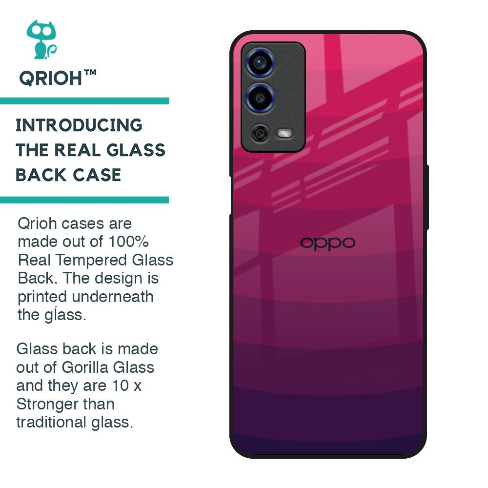 Wavy Pink Pattern Glass Case for Oppo A55